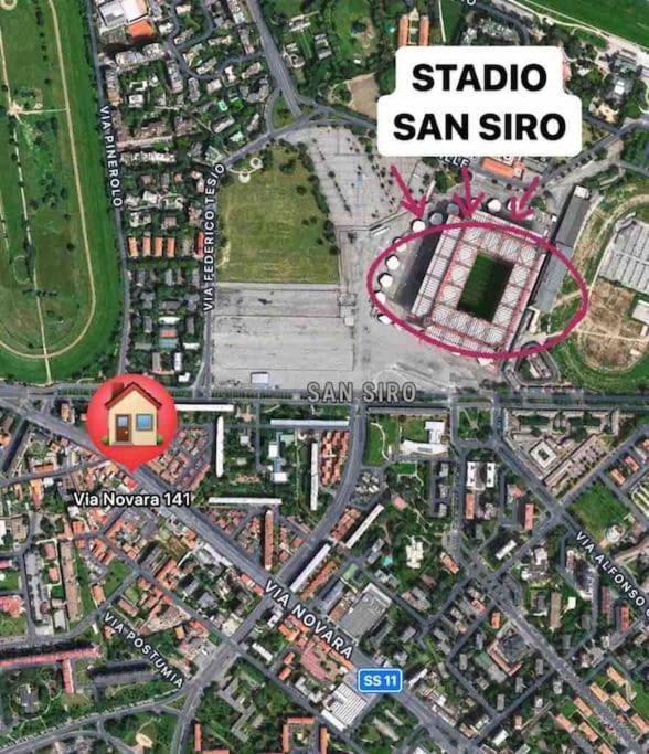 Appartamento A 500 Metri Da San Siro Milaan Buitenkant foto